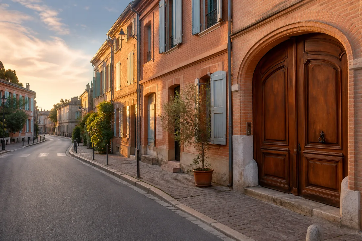Carnet de repérage ouvert sur un plan de ville annoté, à côté de clés et d'un stylo